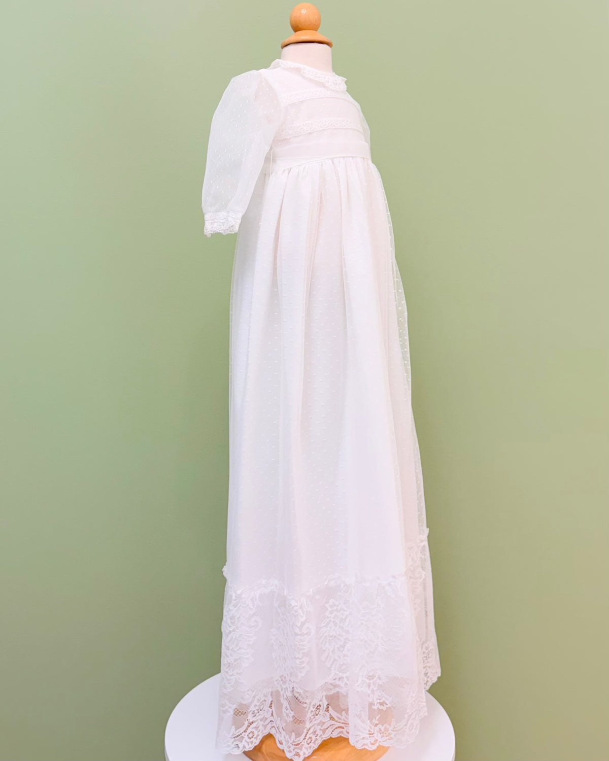 cotton baptism dress White Christening Gowns - Gowns color:Blue Below Knee a timeless and elegant Dear Team Kate Middleton, White dress