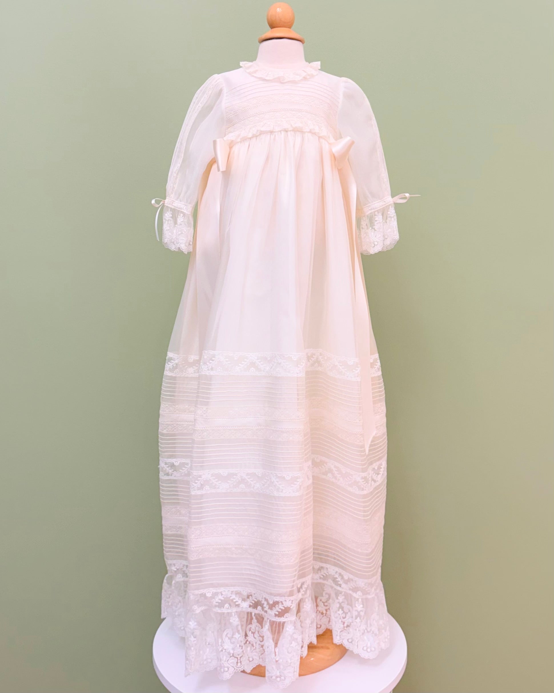 pink christening dress for women The White Julia Christening Gown Nicolette's Couture 6 Months