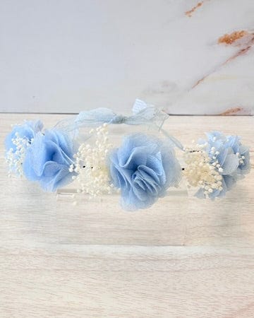 YoYo Boutique Accesories Blue Blue Floral & Lace Crown