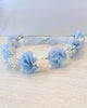 YoYo Boutique Accesories Blue Blue Floral & Lace Crown