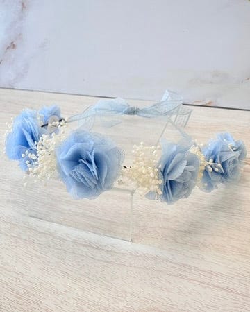 YoYo Boutique Accesories Blue Blue Floral & Lace Crown