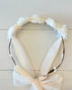 YoYo Boutique Accesories Off-White Off-White Floral & Lace Half-Crown