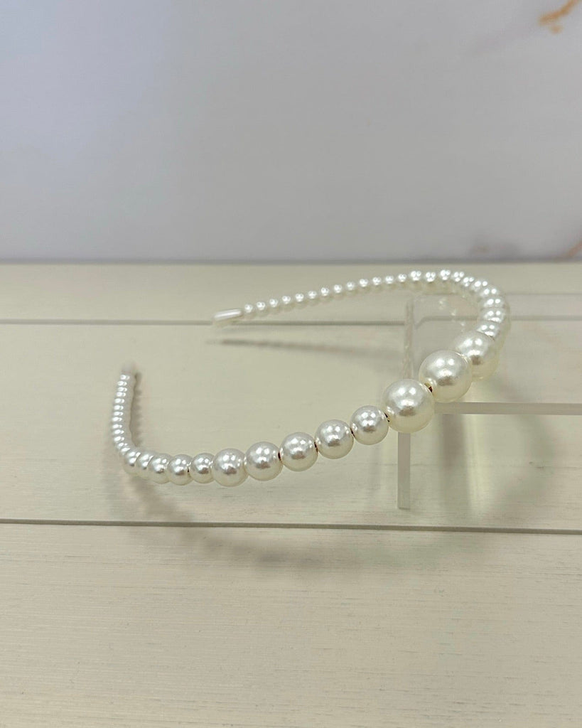YoYo Boutique Accesories White Pearl Headband