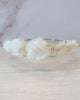 YoYo Boutique Accesories White White Flower Half Crown