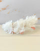YoYo Boutique Accesories White White Flowers & Pink Ribbon Half-Crown