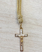 YoYo Boutique Accessories Golden Golden & Nacre Cross