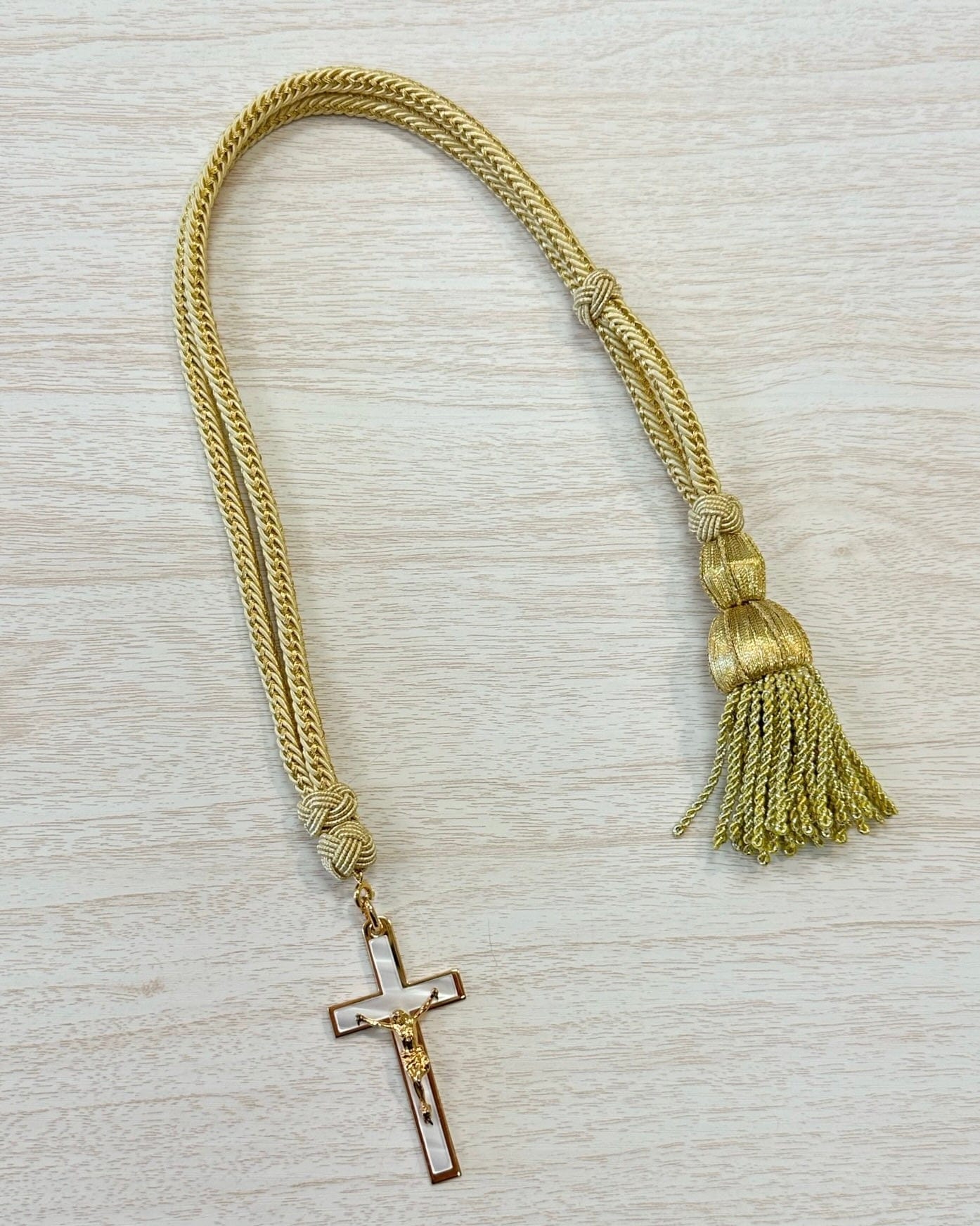 YoYo Boutique Accessories Golden Golden & Nacre Cross