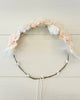 YoYo Boutique Accessories Off-White Blush Flowers & Feathers Half-Crown