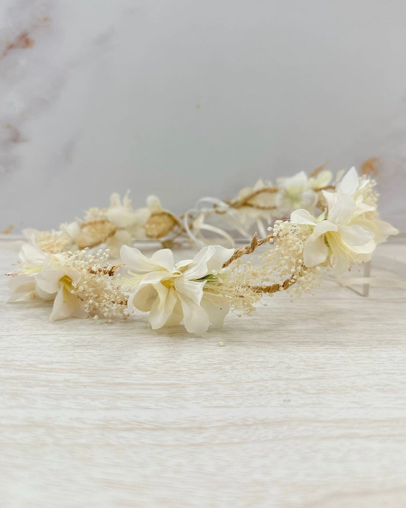 YoYo Boutique Accessories Off-White Flower Crown