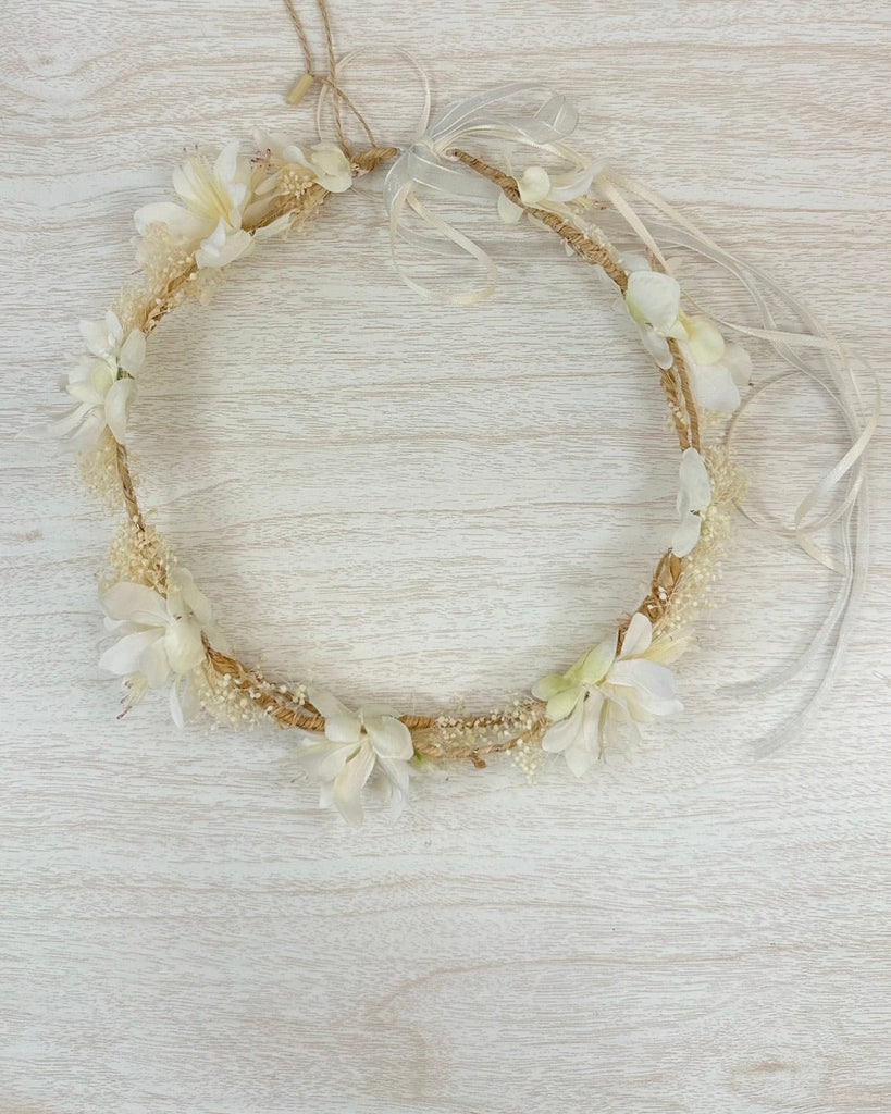 YoYo Boutique Accessories Off-White Flower Crown