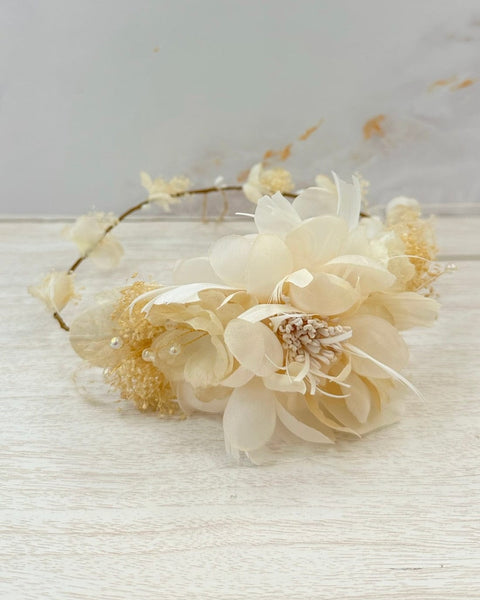 YoYo Boutique Accessories Off-White Flower Crown