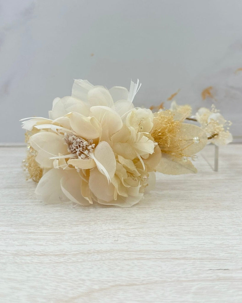 YoYo Boutique Accessories Off-White Flower Crown