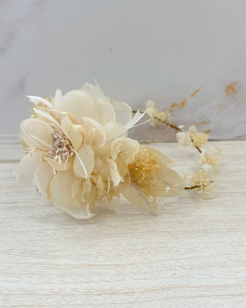 YoYo Boutique Accessories Off-White Flower Crown