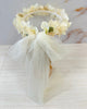 YoYo Boutique Accessories Off-White Flower Crown with Tulle