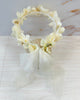 YoYo Boutique Accessories Off-White Flower Crown with Tulle