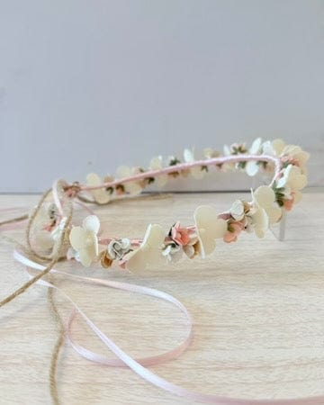 YoYo Boutique Accessories Off-White & Pink Tiny Flowers Headpiece