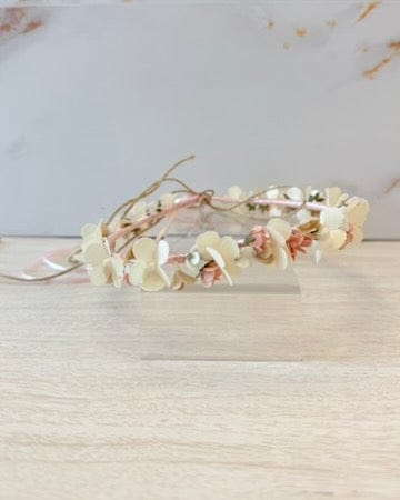 YoYo Boutique Accessories Off-White & Pink Tiny Flowers Headpiece