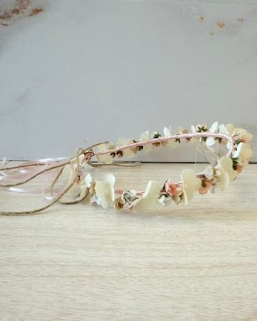 YoYo Boutique Accessories Off-White & Pink Tiny Flowers Headpiece