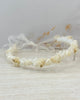 YoYo Boutique Accessories Off-White Small Flower Crown with Lace