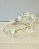 YoYo Boutique Accessories Pearl White Tiny Flowers & Crystals Headpiece