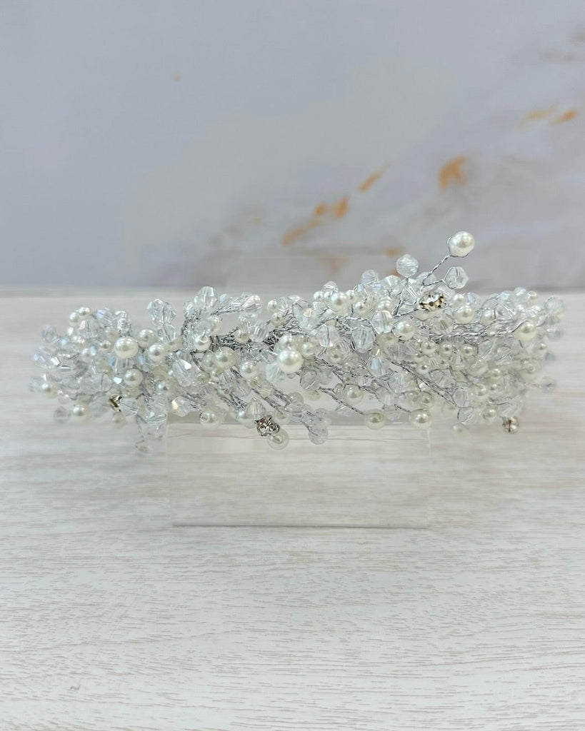 YoYo Boutique Accessories Silver Crystals Silver Headpiece