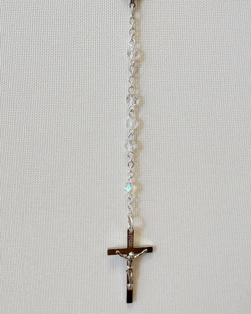 YoYo Boutique Accessories Silver Crystals & Silver Rosary