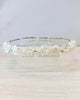 YoYo Boutique Accessories White Small White Flowers Half Crown