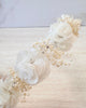 YoYo Boutique Accessories White White Flowers & Baby Breath Lace Crown