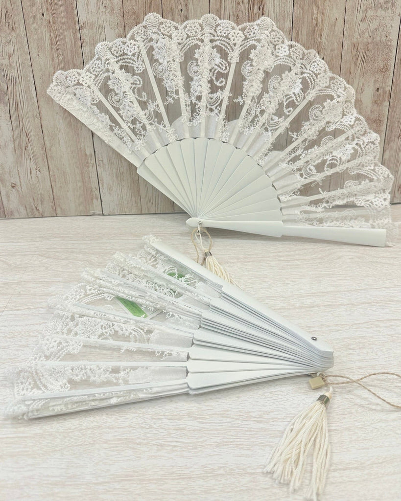 YoYo Boutique Accessories White White Lace Hand Fan