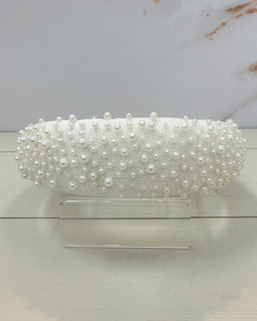 YoYo Boutique Accessories White White Pearl Headband