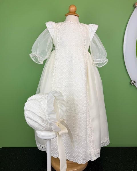 YoYo Boutique Baptism 12-24M / Off-White Cadiz Christening Gown