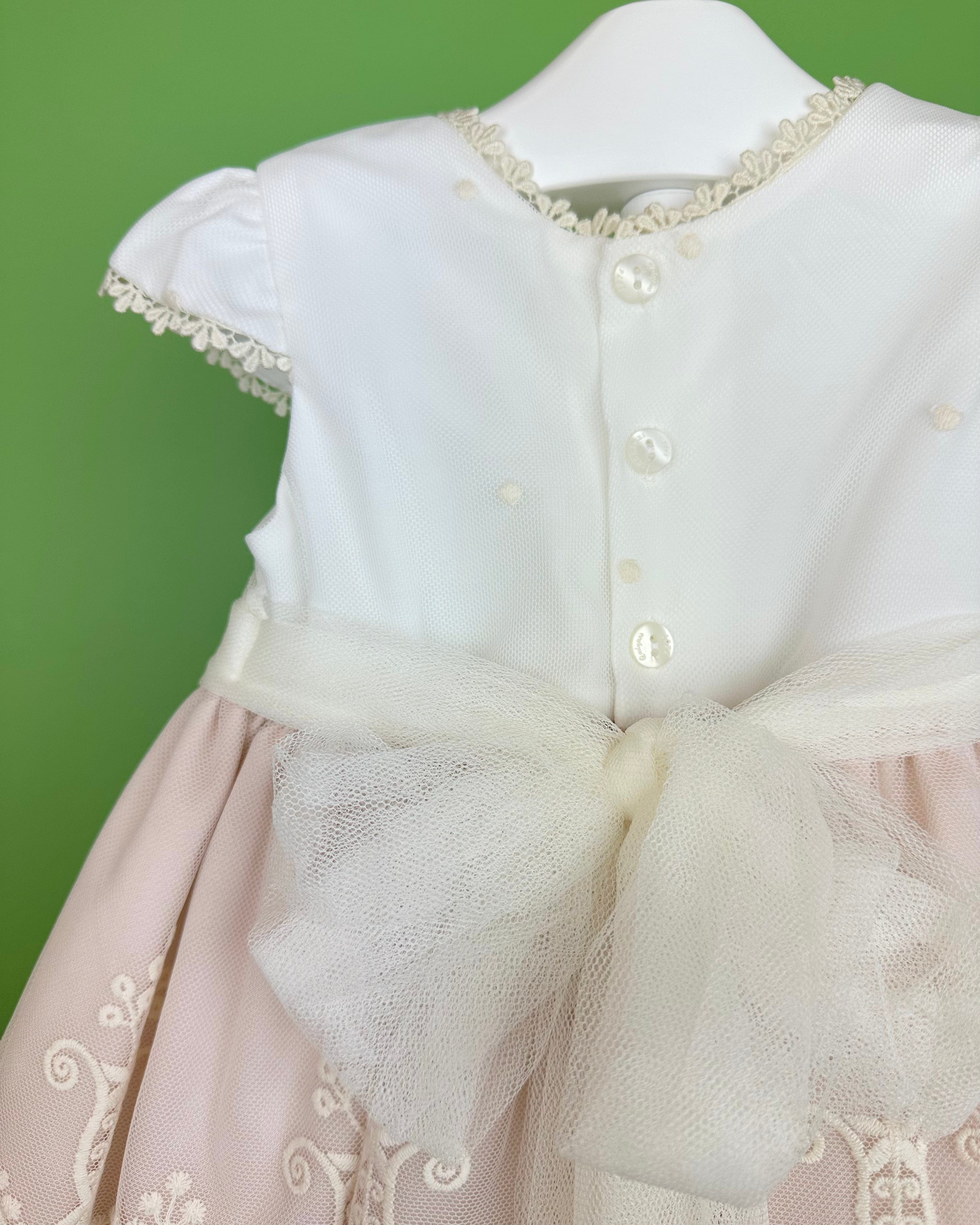 YoYo Boutique Baptism Aroa Dress and Bonnet