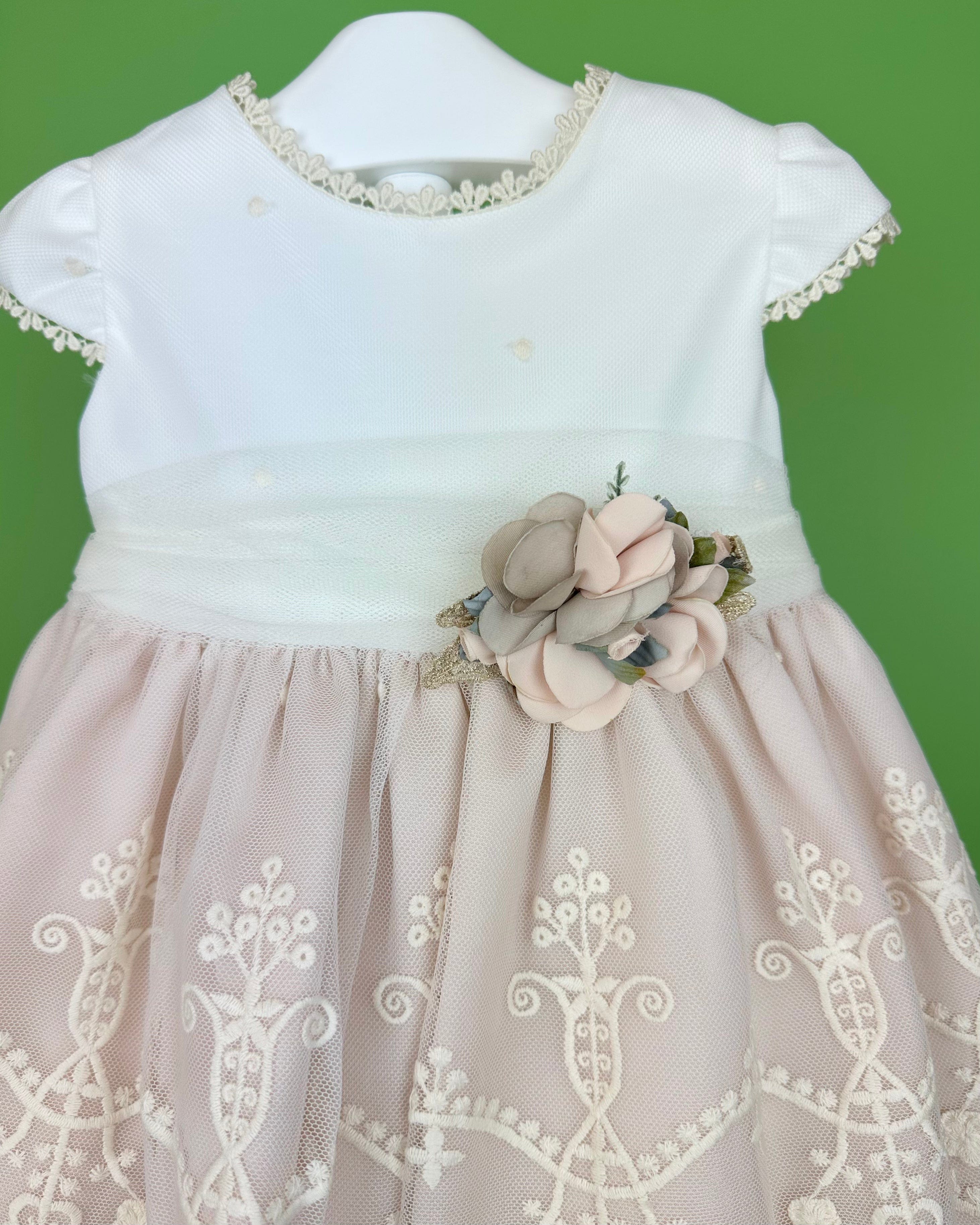 YoYo Boutique Baptism Aroa Dress and Bonnet