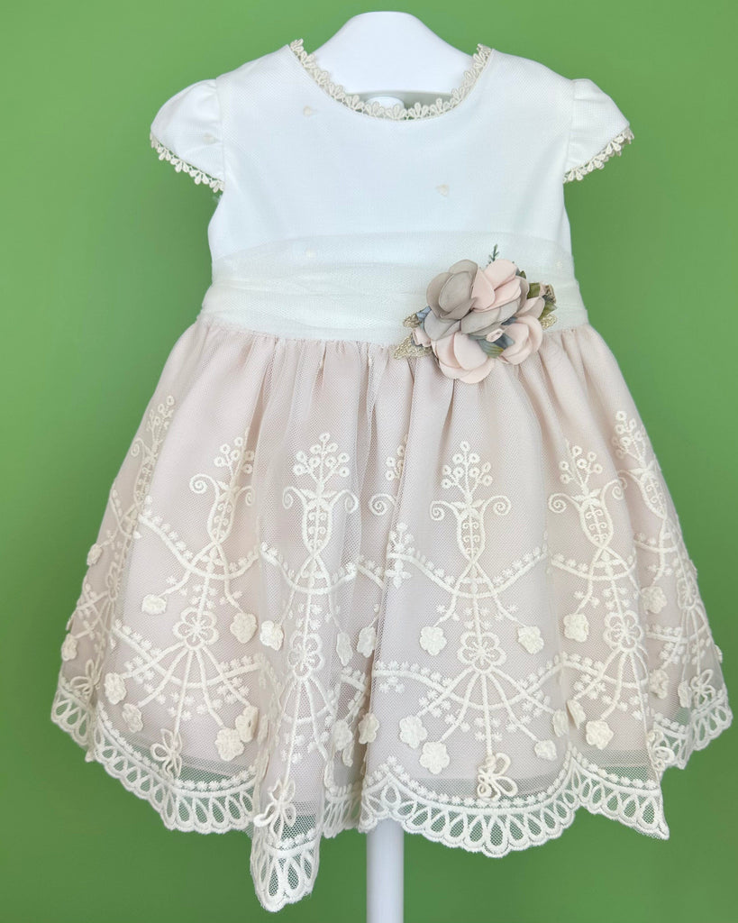 YoYo Boutique Baptism Aroa Dress and Bonnet