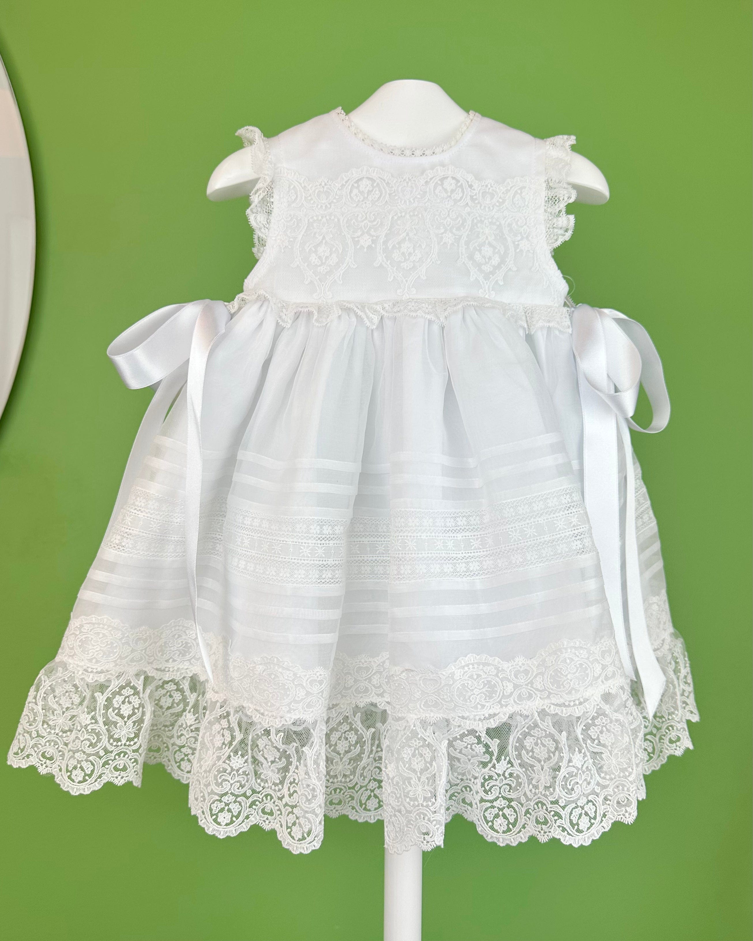 YoYo Boutique Baptism Brenda Dress with Bonnet
