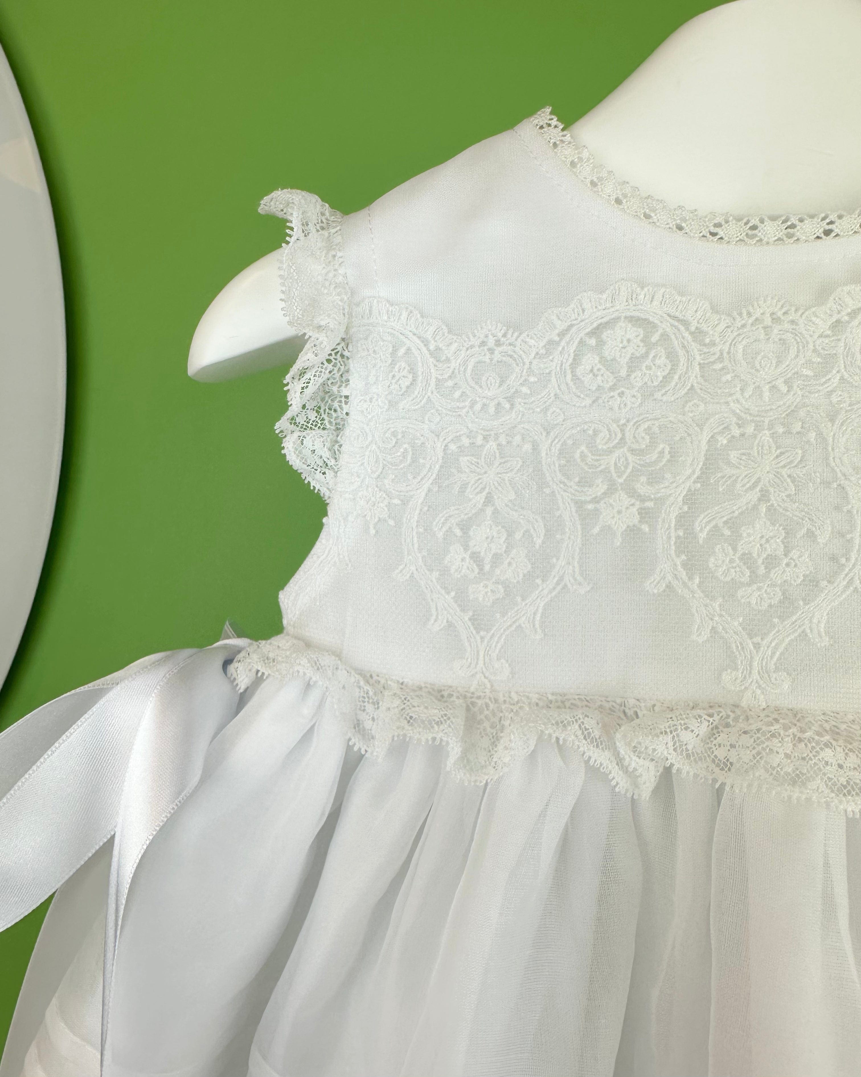 YoYo Boutique Baptism Brenda Dress with Bonnet