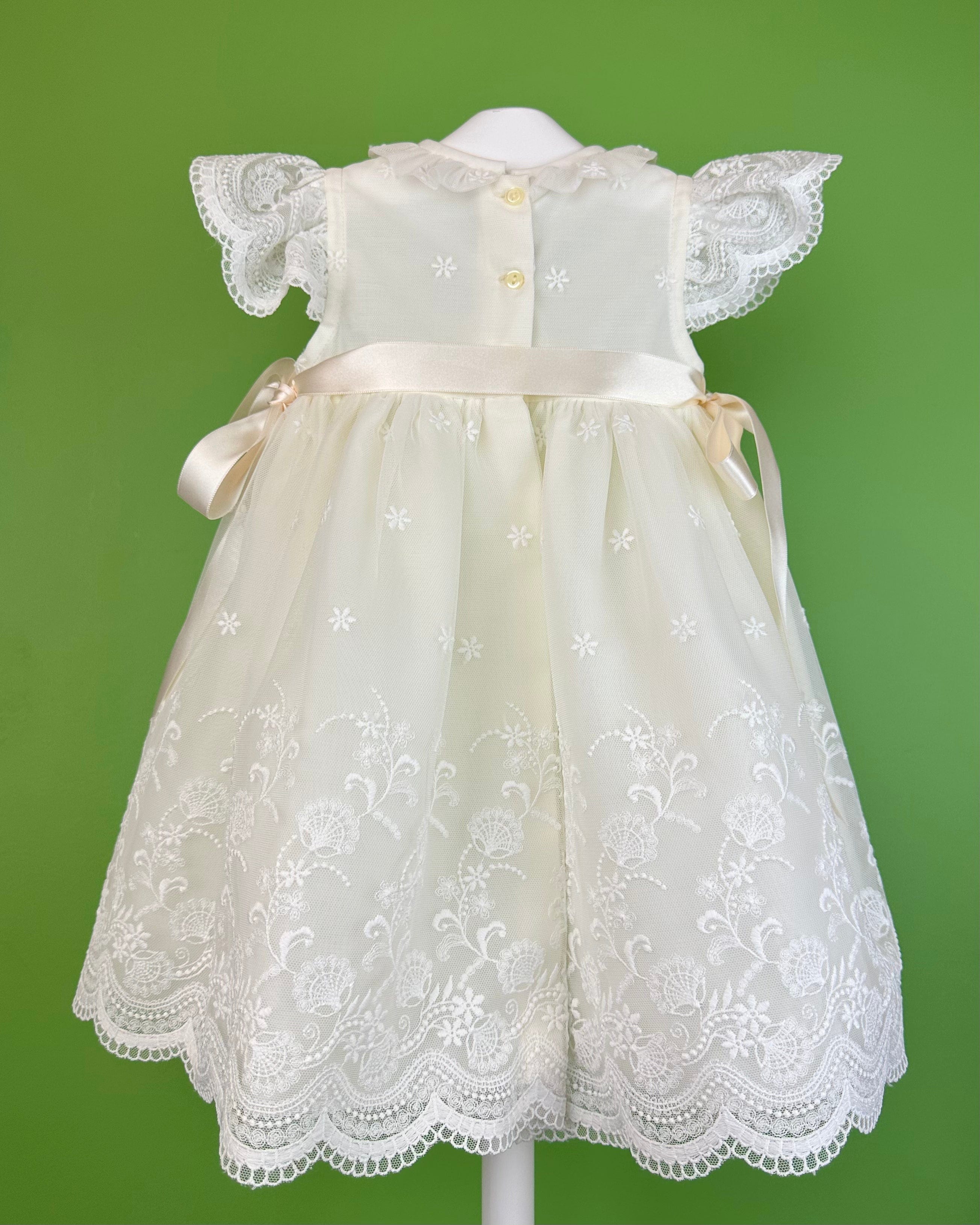 YoYo Boutique Baptism Briana Dress with Bonnet