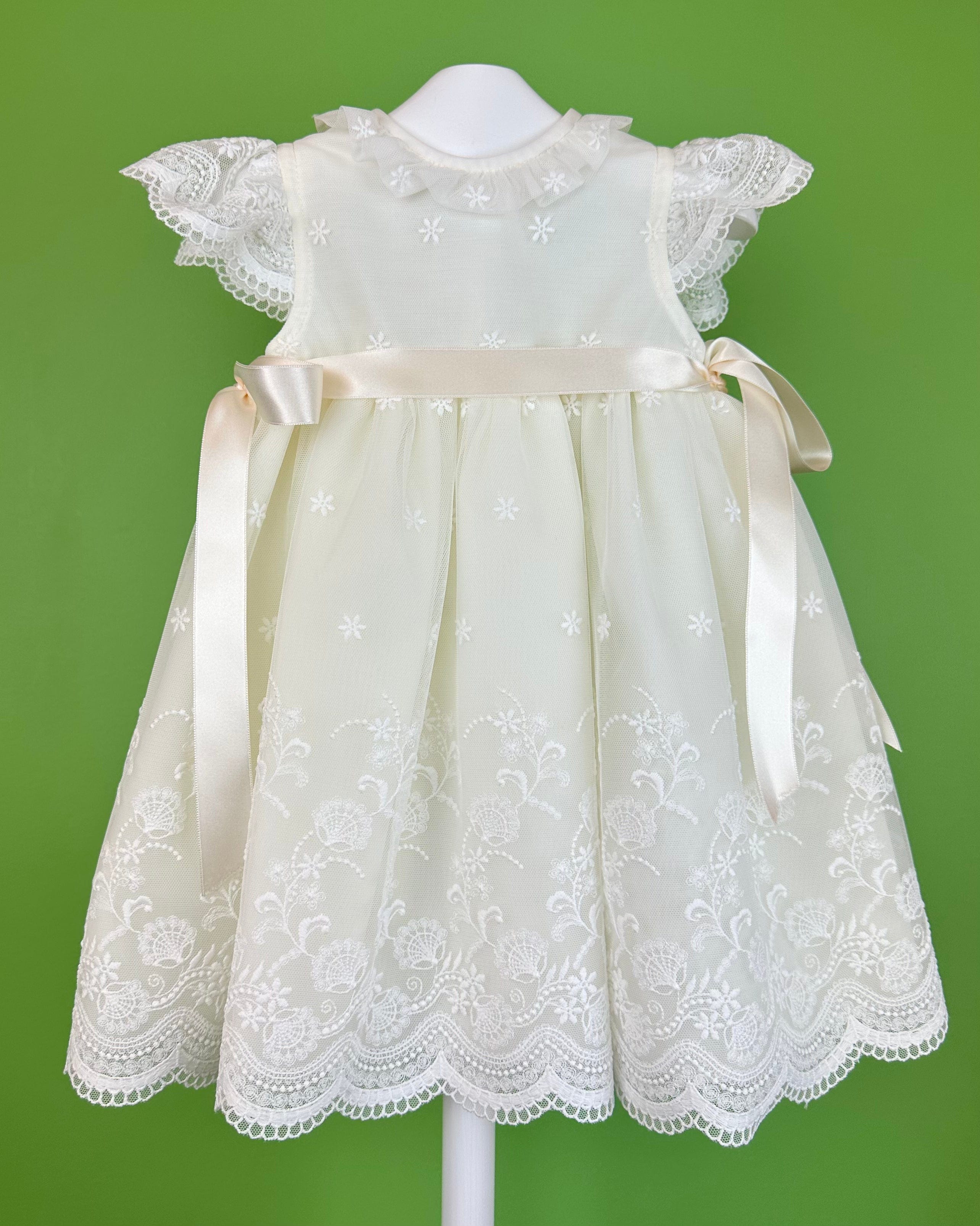 YoYo Boutique Baptism Briana Dress with Bonnet