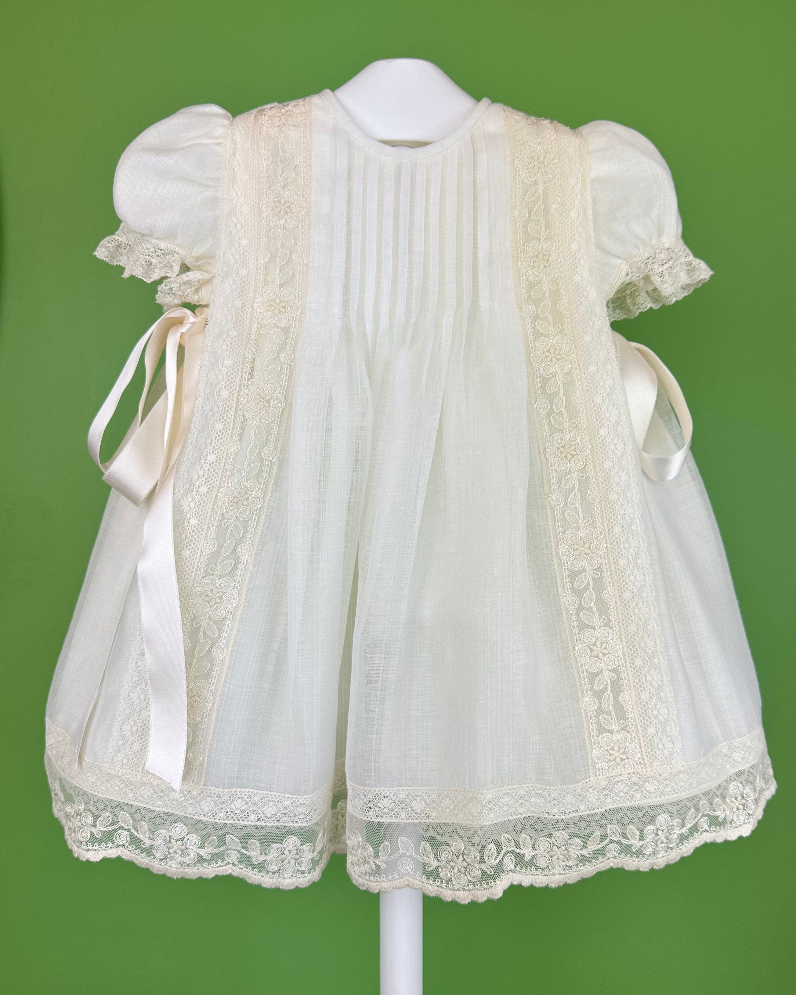 YoYo Boutique Baptism Carolina Dress with Bonnet