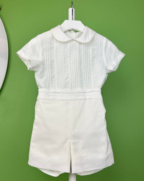YoYo Boutique Baptism Cristobal Off-White Shorts Outfit