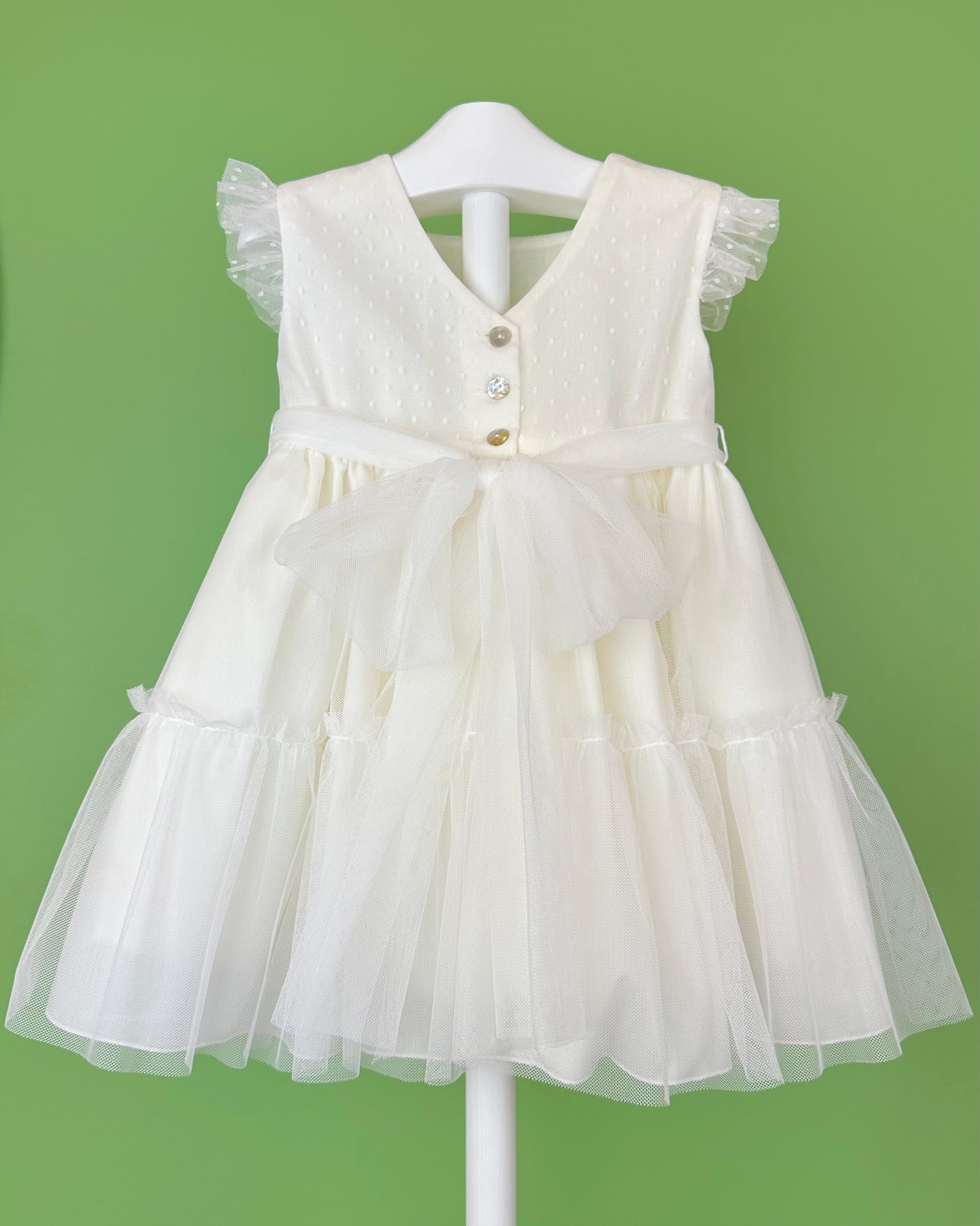 YoYo Boutique Baptism Daniela Off-White Dress