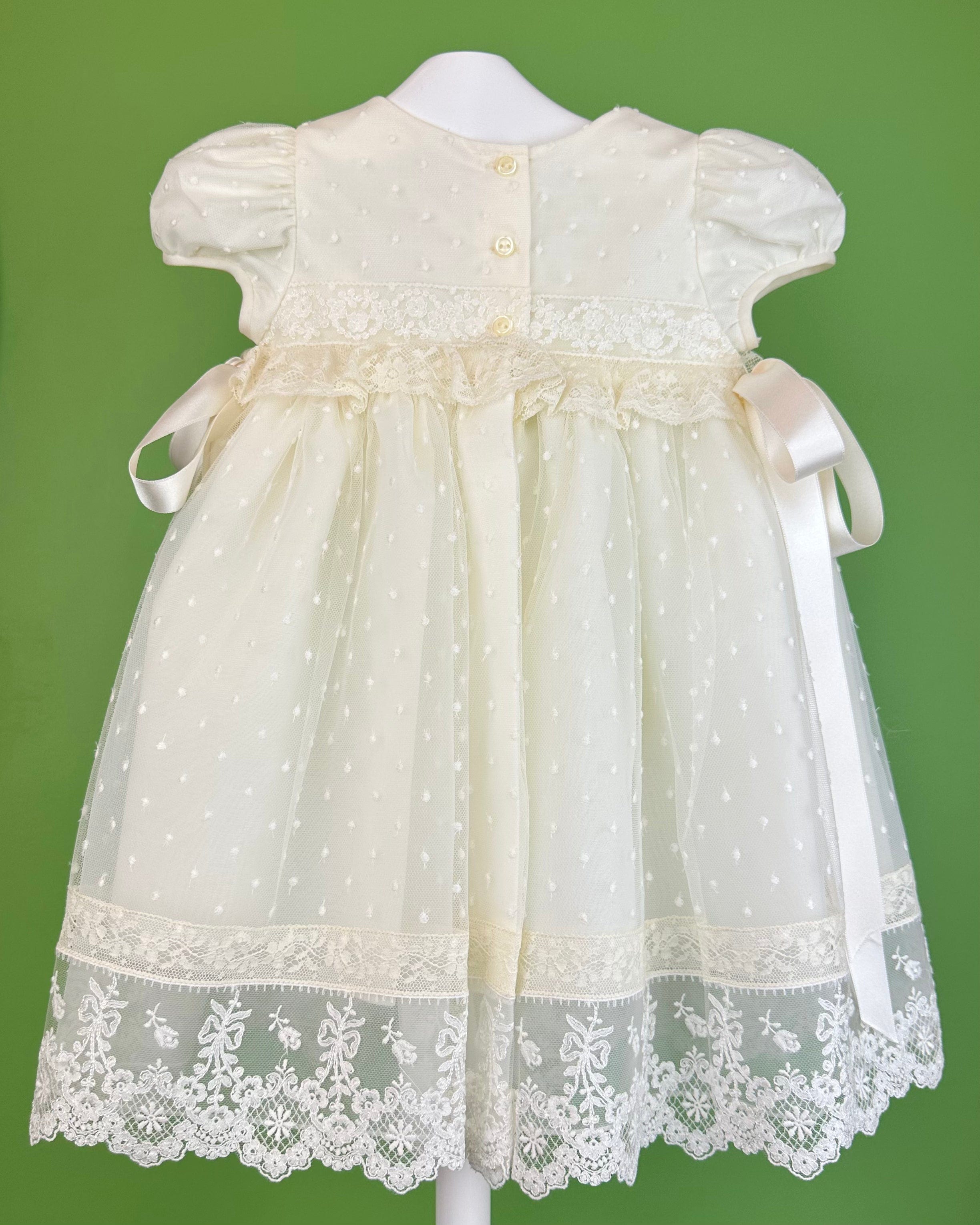 YoYo Boutique Baptism Estefania Dress with Bonnet