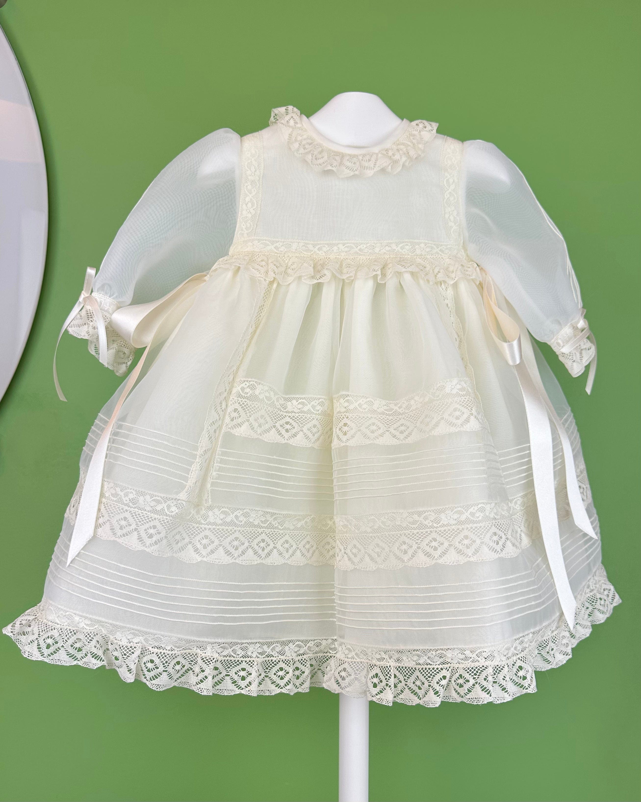YoYo Boutique Baptism Patricia Dress with Bonnet