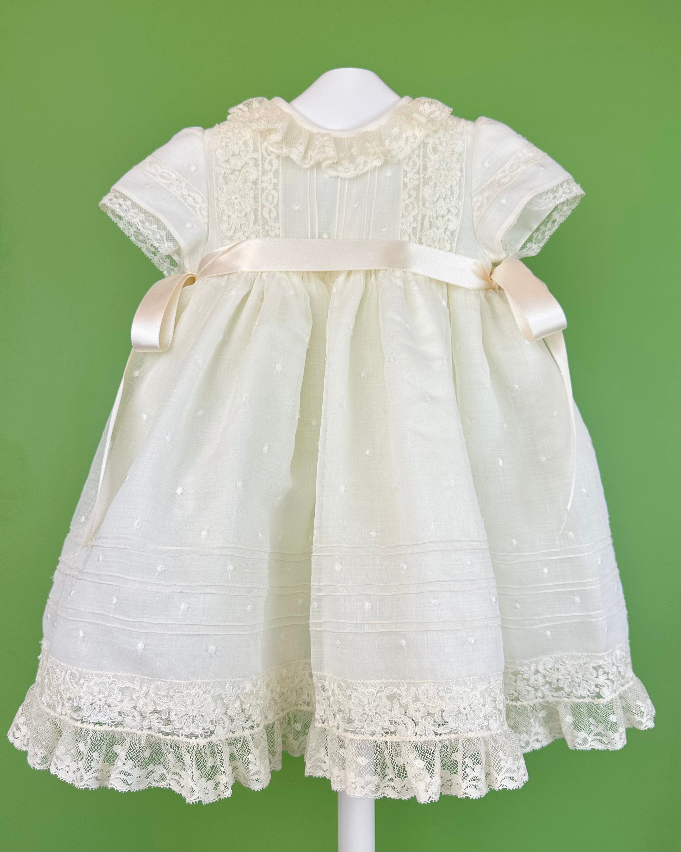 YoYo Boutique Baptism Paula Dress with Bonnet