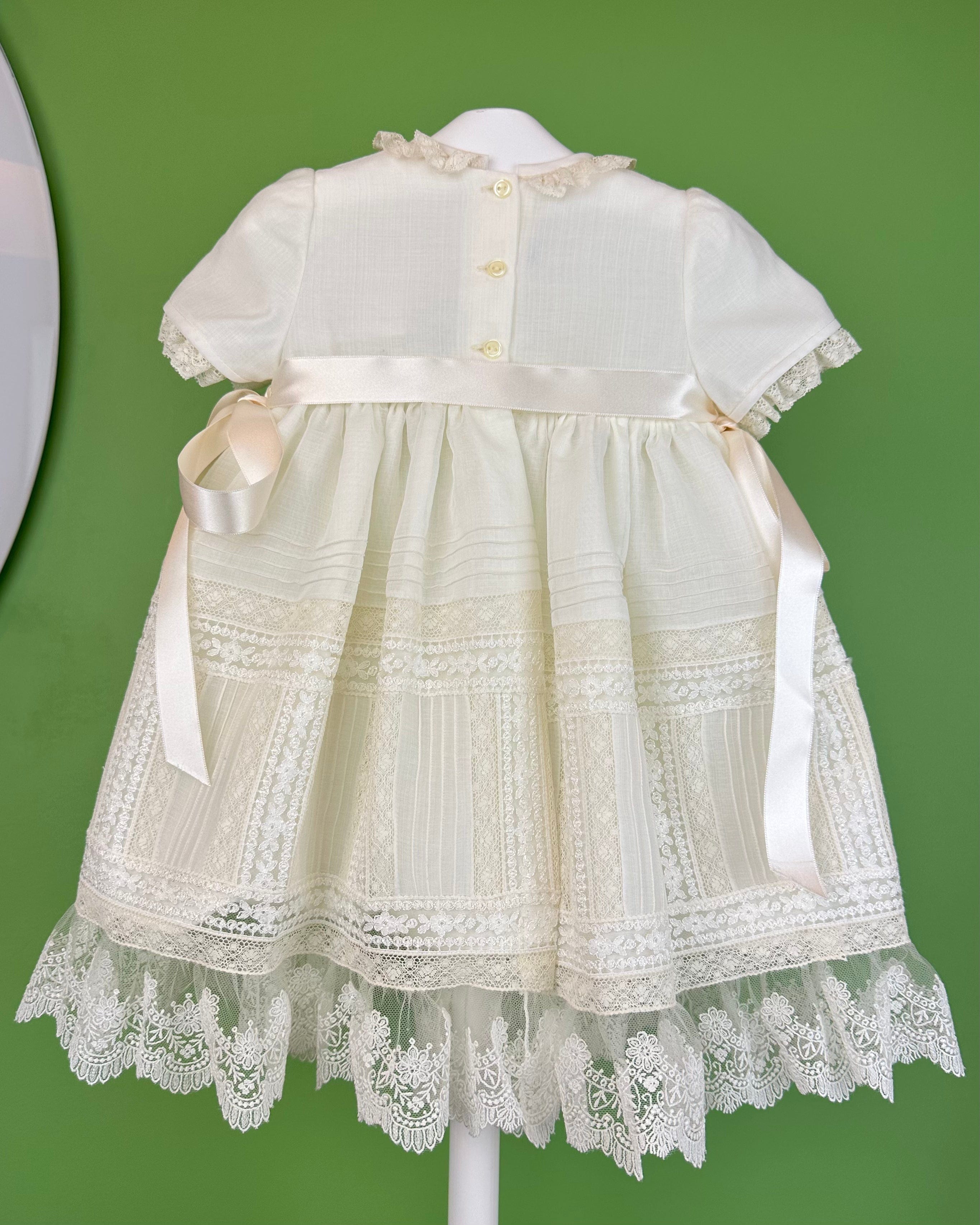 YoYo Boutique Baptism Valeria Dress with Bonnet