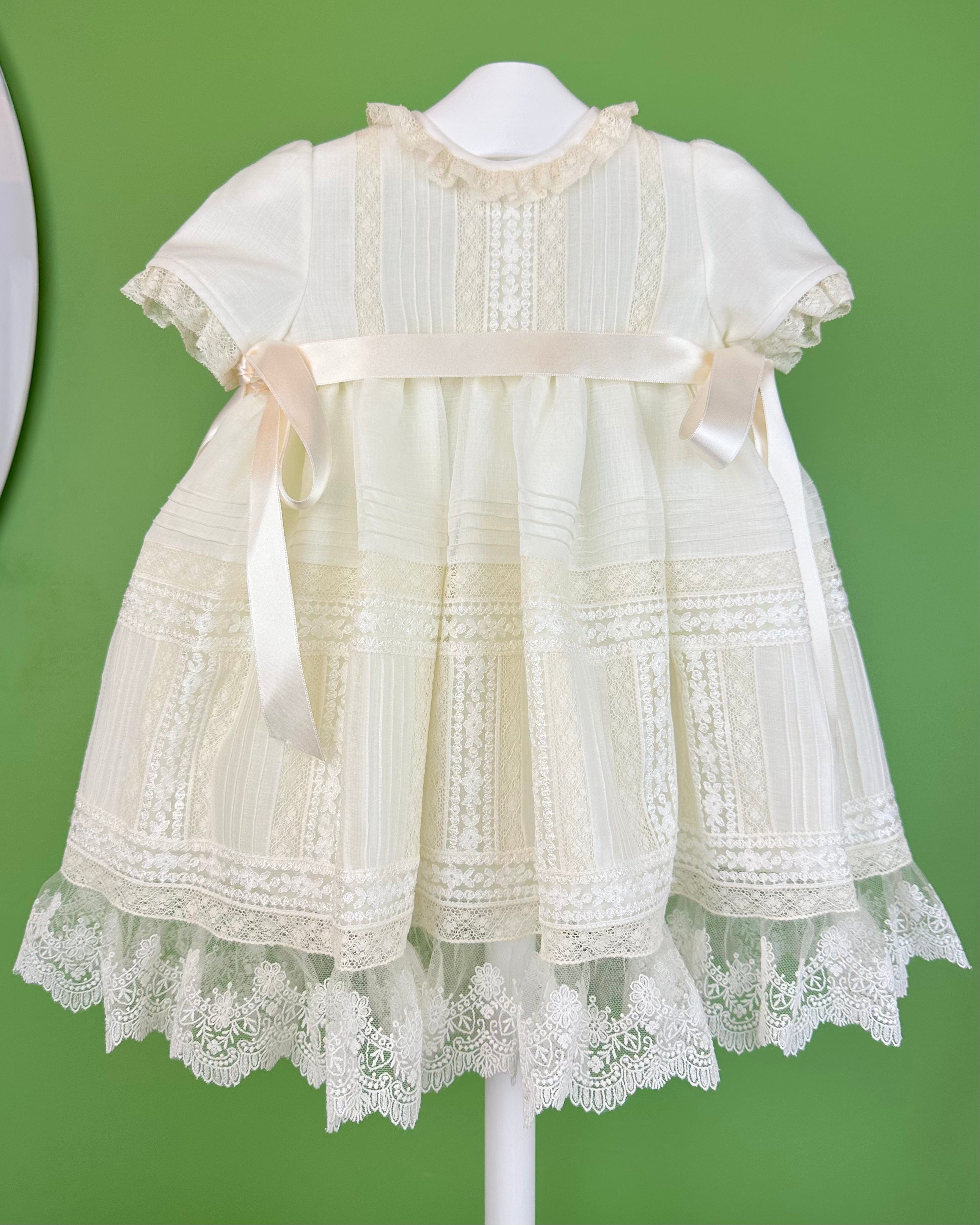 YoYo Boutique Baptism Valeria Dress with Bonnet