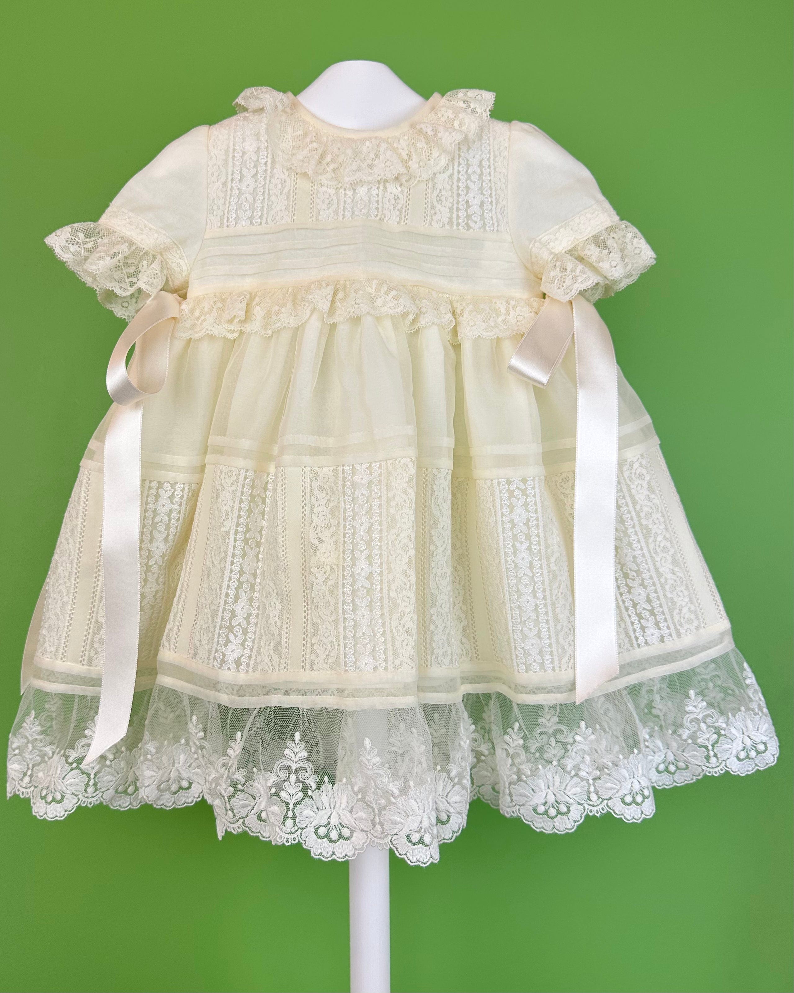 YoYo Boutique Baptism Veronica Dress with Bonnet
