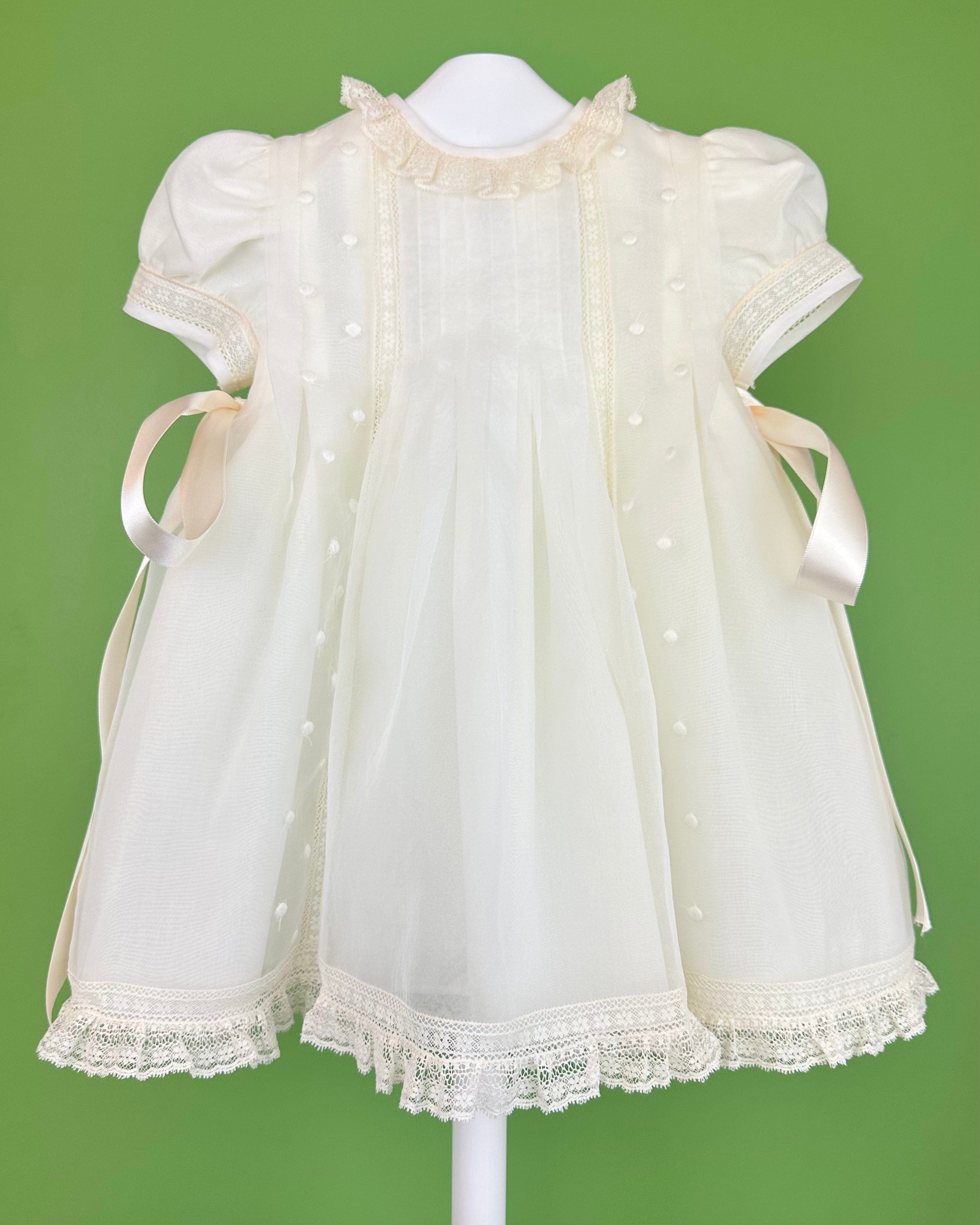 YoYo Boutique Baptism Victoria Dress with Bonnet
