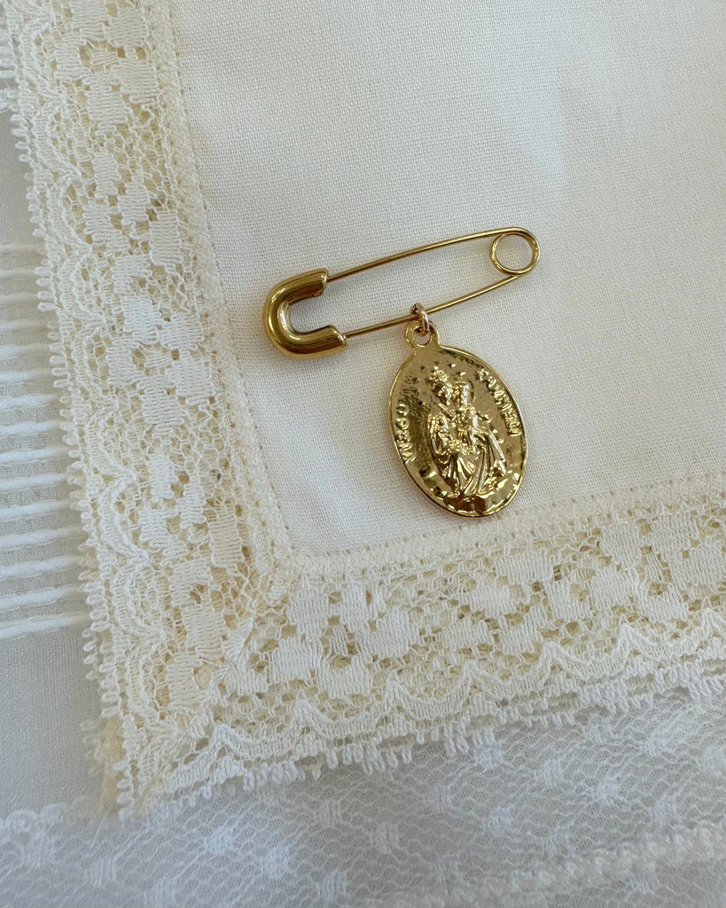 YoYo Boutique Brooches & Lapel Pins Gold-Filled Corazon Sangrado de Jesus Alfiler