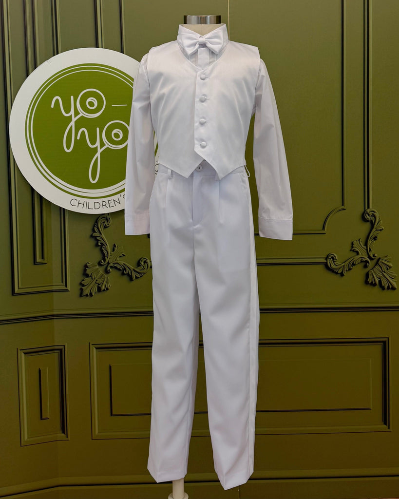 YoYo Boutique First Communion 8 / White White First Communion Tuxedo